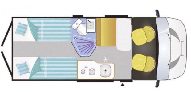 Plan fourgon aménagé Challenger Vany 117C